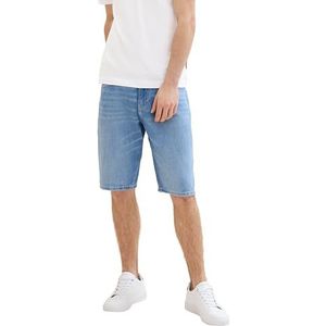 TOM TAILOR Heren bermuda jeans shorts, 10118 - Used Light Stone Blue Denim, 28