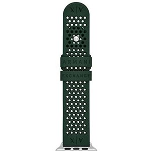 Armani Exchange Groen Siliconen Bandje voor Apple Watch®, 42 mm/44 mm/45 mm