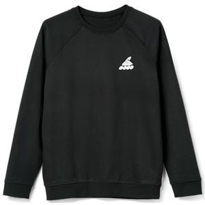 Rollerblade Uniseks sweatshirt met ronde hals, zwart, M