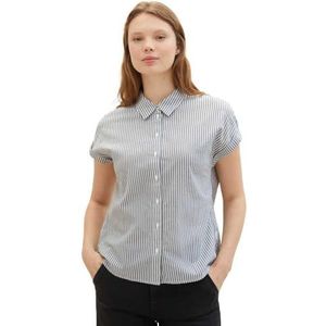 TOM TAILOR Denim Damesblouse, 35237 - Navy White Stripe, L