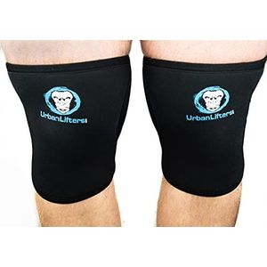 Urban Lifters Knee Sleeves (7mm) Paar. Uitstekende ondersteuning, warmte, compressie en prestatieverbetering voor Squats, WOD's, WeightLifting, Powerlifting & Gym Goers. Geschikt voor dames en heren.