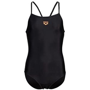 ARENA Arena Light Drop Solid One Piece Badpak voor meisjes, zwart-zwart, 128 EU