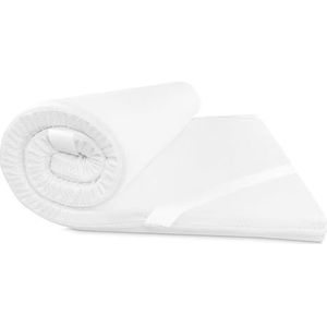 DUÉRMETE ONLINE Visco-elastische matrasbeschermer Nature Comfort, dikte 5 cm, extra comfort voor uw matras, mijtbestendig, antibacterieel en hypoallergeen, traagschuim, wit, 180 x 190 cm