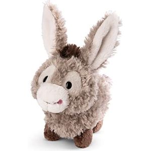 Zachte knuffel ezel Donkeylee 18 cm grijs staand - Duurzaam zacht speelgoed gemaakt van zachte pluche, schattig zacht speelgoed om mee te knuffelen en te spelen, geweldig geschenkidee