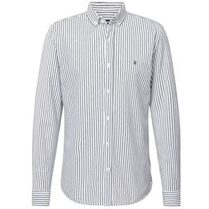 Mavi Heren gestreept shirt, antiek wit, S, Antiek wit, S