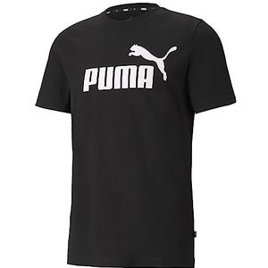 PUMA heren T-Shirt Ess Logo, Puma Black, M