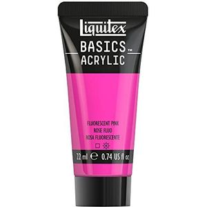 Liquitex 8870501​ Basics acrylverf - roze fluo​, 22 ml tube, lichtecht, waterbestendig, voor het schilderen en decoreren van hout, metaal, keramiek, kunststof, canvas