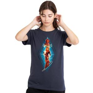 Marvel Studios The Marvels Diamond Trio dames T-shirt, diep marineblauw, medium, Diepe marine, M