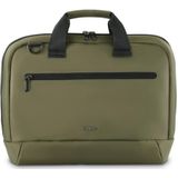 Hama Laptoptas voor laptops van 13,3 inch - 14,1 inch (lichte zakelijke tas als schoudertas of draagtas, notebooktas met organizer-voorvak en binnenvak, waterafstotend, gewatteerd), olijf