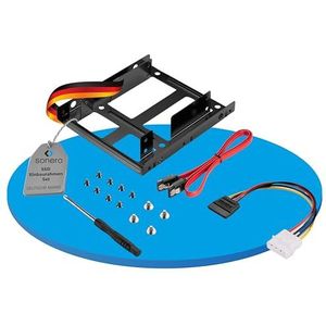 Sonero® SSD inbouwframe set, 2x 2.5 SSD naar 3.5"" incl. accessoires