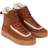 Tommy Hilfiger - Shearling High Top Laarzen - Bruin - Dames - Leer