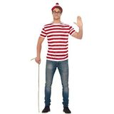 Where's Wally? Kit, Red & White, with T-shirt, Hat & Glasses, (XL)