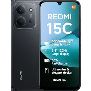 Redmi 15C 4+128 Midnight Black (No power adapter included)