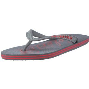 SELECTED Logo Flip Flops 16027090 sandalen voor heren, Grijs Comb 2 Print Shady Grey, 42/43 EU