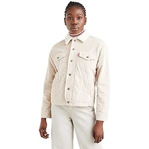 Levi's Ex-Boyfriend Sherpa Trucker Jas Vrouwen, Pebble Cement, XS
