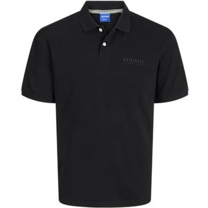 JACK & JONES Jorfrederiksberg Polo Ss Pls voor heren, zwart, 5XL