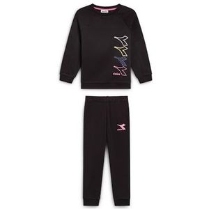 Diadora JG. Tracksuit Logo, Zwart, L