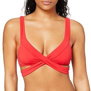 Seafolly Dames Wrap Front Tri BH Bikini, chilli, 34