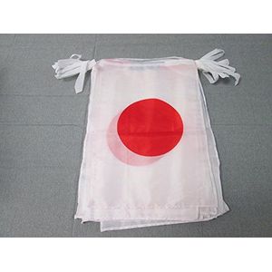Japan 12 meter BUNTING Vlag 20 vlaggen 45x30 cm - Japanse STRING vlaggen 30 x 45 cm - AZ FLAG