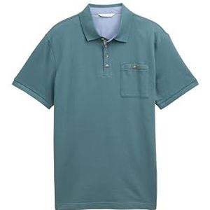 TOM TAILOR Poloshirt voor heren, 30105 - Deep Bluish Green, XS