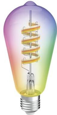 Hama - Wifi E27 Vintage Filament ST64 - Intelligente Smart Lamp - Mat - 4,9 W - Dimbaar - RGB - 2700-6500 K