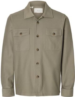 SELECTED MEN Slholiver Sweat Overshirt Noos, Vetiver., L