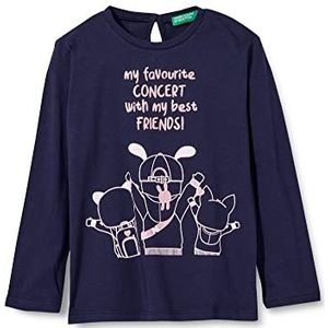 United Colors of Benetton T-shirt voor meisjes, Blu 252, 3 Maanden
