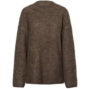 PIECES Dames Pcmala Ls Highneck Knit Noos Bc gebreide trui, Morel, S