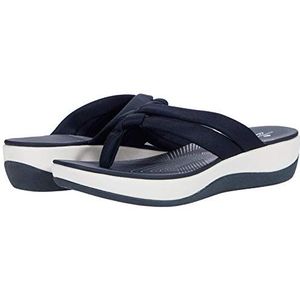 Clarks Arla Kaylie Dames Teenslipper,Navy textiel,44 EU