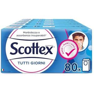 Scottex Zakdoeken voor dagelijks gebruik, 10 verpakkingen met 8 verpakkingen – 1880 g