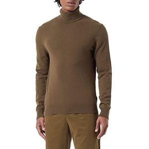 Sisley Mens Turtle Neck SW. L/S 102HS2177 Sweater, Taupe Brown 7U2, S