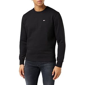 Tommy Hilfiger TJM Regular Fleece C Neck Sweatshirt voor heren, Zwart, XXS
