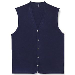 Hackett London Heren GMD Merino Silk SL CDI Vest Trui, Blauw Navy), XS, Blauw (zwart), XS