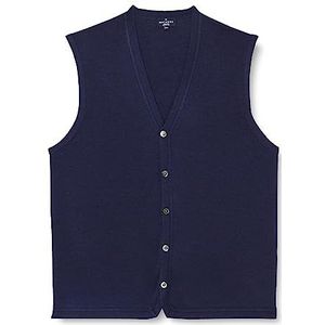 Hackett London Heren GMD Merino Silk SL CDI Vest Trui, Blauw (marine), M, Blauw (zwart), M