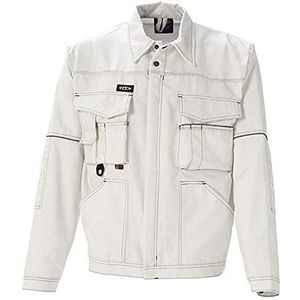J.A.K. 15020407 Serie 1502 60% katoen / 40% polyester blousonjas, wit, 4XL maat