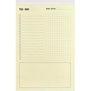 Miquelrius - TO-DO Verticale dagboekplanner A5, formaat 135 x 200 mm, tijdloze planner, gelijmd, onderkant van gecoat karton, 75 vellen, ivoorkleurig papier, 80 g/m²