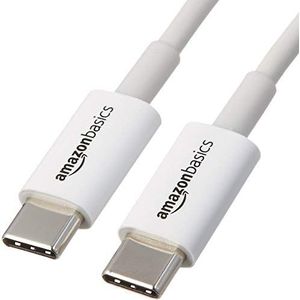 Amazon Basics Verbindingskabel USB 2.0 USB-C naar USB-C, 0,9 m, compatibel met laptop, wit