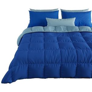 PETTI Artigiani Italiani, Dekbedden, warm en zacht dekbed, microvezel dekbed, 100% Made in Italy, microvezel, blauw, enkel (150x260 cm)