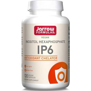 Jarrow Formulas, IP6 Inositol-hexafosfaat, 500 mg, 120 veganistische capsules, laboratoriumgetest, glutenvrij, vegetarisch, sojavrij, GMO-vrij