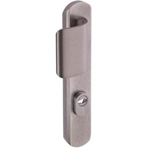 Vachette Deurgreep op plaat Secumax Up – versie met schuifdeur, afstand 195 mm – eenvoudige montage – van aluminium – cilinderbescherming van roestvrij staal verstelbaar van 5 mm – Anodinox