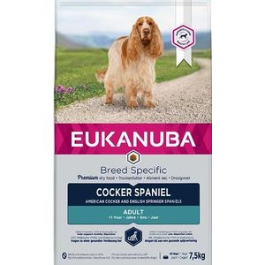 EUKANUBA Breed Specific - droog premium hondenvoer met kip voor volwassen honden optimaal afgestemd op de behoeften van Cockerspaniëls, 7,5 kg