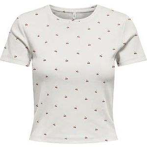 Onlfenja Life Ss AOP Top JRS, cloud dancer, XS