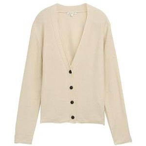 TOM TAILOR Cardigan gebreide jas voor dames, 37762 - Champagne, XL