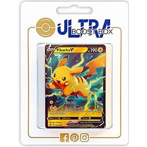 Pikachu SWSH063 - Ultraboost X Epée et Bouclier 4 Voltage Éclatant - Doos met 10 Franse Pokemon kaarten