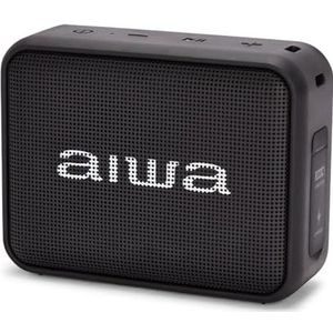 Aiwa BS-200BK draagbare draadloze Bluetooth-luidspreker, True Wireless Stereo, waterdicht, zwart