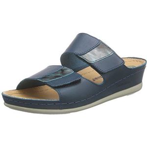 Dr. Brinkmann Dames 700883 slippers, Blauwe Ocean Combi, 42 EU