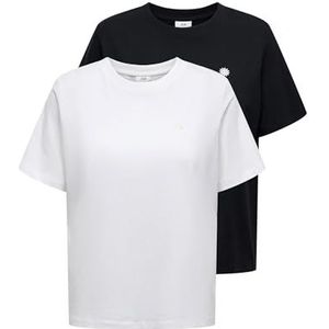 JDY Shirt 'JDYPisa'  zwart / wit