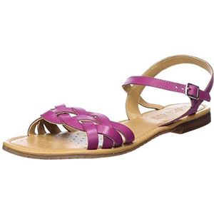 Geox D Sozy S Flat Sandalen voor dames, fuchsia, 36 EU, fuchsia, 36 EU