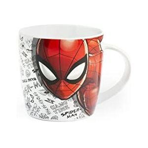 Home Marvel Spiderman Set 6 Mug, New Bone China, cc340, Multicolore