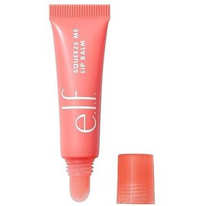 e.l.f. Squeeze Me Lippenbalsem, hydraterende lippenbalsem voor een pure kleurtint, doordrenkt met hyaluronzuur, veganistisch en dierproefvrij, aardbei